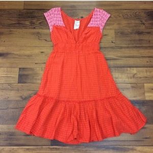 Tomato Red Free People Summer Festival Dress